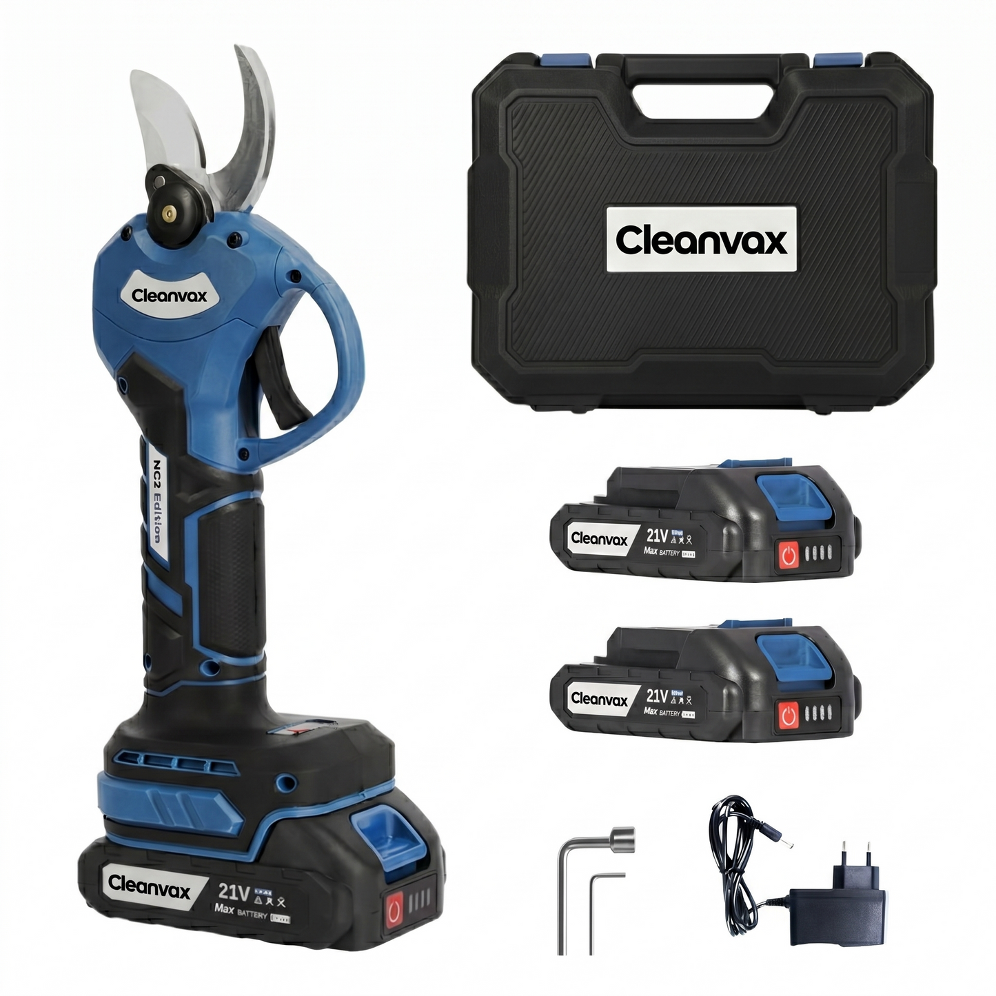 Cisaille Électrique à Batterie NG2 – Avec Valise, Chargeur & 2x Batterie (2.0Ah)